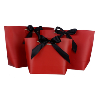  Sacchetti regalo d'imballaggio di carta rossi all'ingrosso di modo, sacchetti della spesa di festival